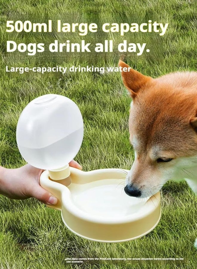 VALUEVIBES زجاجة ماء محمولة قابلة للطي للحيوانات الأليفة - موزع مياه مانع للتسرب للسفر في الهواء الطلق للكلاب والقطط | كوب شرب كبير السعة للمشي والتنزه والتخييم والسفر (أبيض) - Image 2